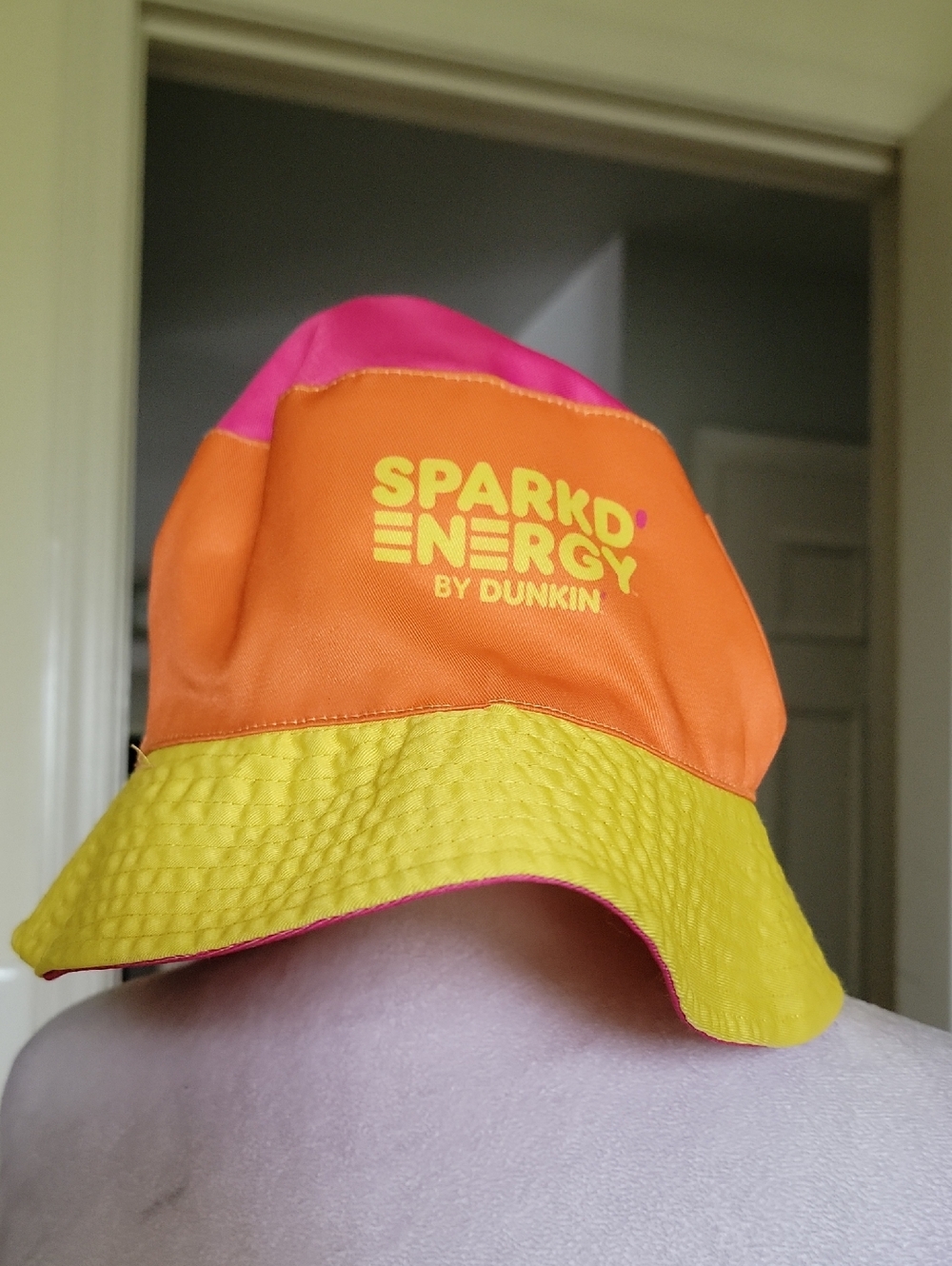 Sparkd Energy by Dunkin Colorblock Bucket Hat - Orange/Yellow/Pink